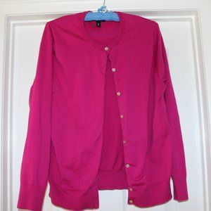 Lands' End Cardigan Sweater Magenta Size XL/18